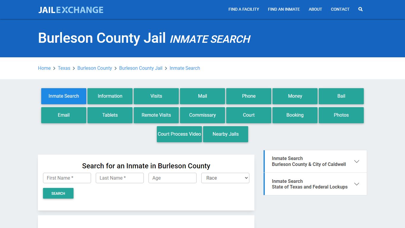 Burleson County Jail, TX Inmate Search: Roster & Mugshots